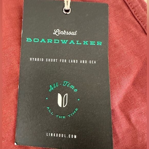 NWT LinkSoul Men’s Boardwalker Golf Short Hybrid Swim Land/Sea Redwood -Size 36” - Picture 7 of 7